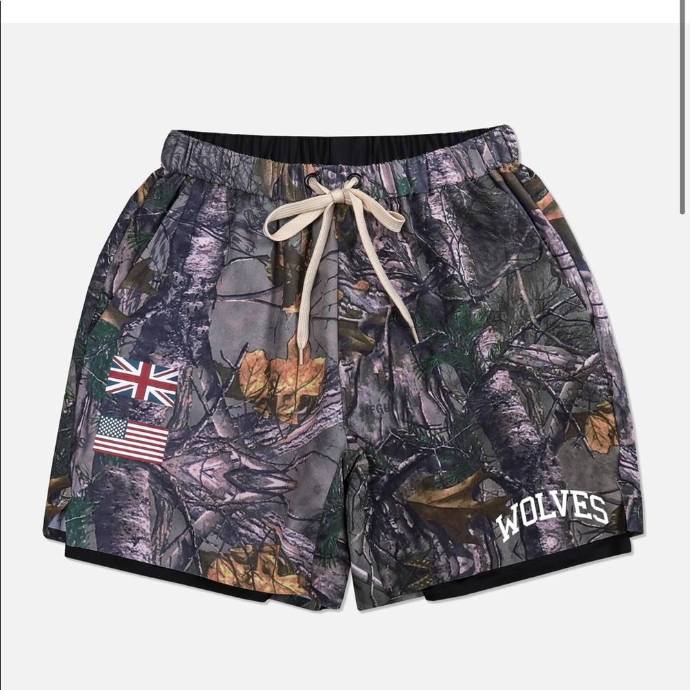 Darc Sport compression shorts in forest camo